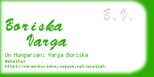 boriska varga business card
